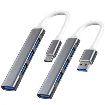 LIULIU USB C Концентратор 3,0 Type C 3,1 4 Порта Мультиразветвитель Адаптер OTG Для Xiaomi Lenovo Macbook Pro 13 15 Air Pro PC Доступ К Компьютеру