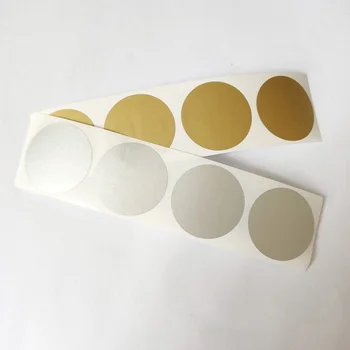 100ШТ Круглых золотых или серебряных наклеек диаметром 31,5 мм для изготовления игровых карточек своими руками