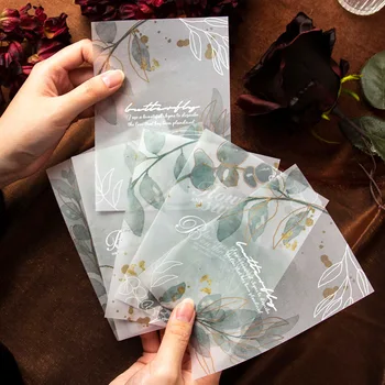 15 Листов Прозрачного Цветочного Кислотного материала, Серная бумага для скрапбукинга, бумага-основа для вырезания заметок, Прозрачная 110 * 172 мм