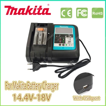 18VRC Зарядное устройство для аккумуляторной батареи Makita с LCD14.4V 18V 3A 6A Bl1430 Bl1830 BL1860 BL1890 Зарядное Устройство для инструмента USB-Порт
