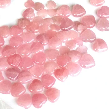 1шт Новый Розовый Целебный Драгоценный Камень 3 Размера Мода Ладонь Сердце DIY Серьги Из натурального Розового Кварца Ожерелье Аксессуары Ремесла