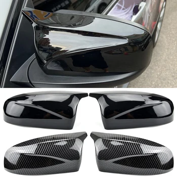 2 шт. Отличное Боковое Крыло заднего вида, Модифицированные Яркие черные Крышки Зеркал с Рисунком из Углеродного волокна Для BMW X5 E70 X6 E71 2008-2013