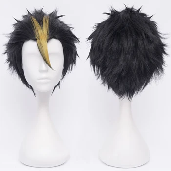 2020 Новая мода Аниме Haikyuu!! Nishinoya Yuu Короткие Черные и светлые Термостойкие Волосы, Костюм для Косплея, Парики + Бесплатная шапочка для парика