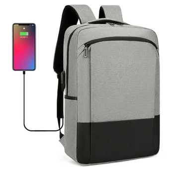 2023 простой рюкзак с USB-зарядкой, сумка для компьютера, мужской рюкзак для отдыха большой емкости, деловой рюкзак для ноутбука, ткань Оксфорд