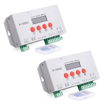2X Контроллер K-1000C K1000C WS2812B WS2811 APA102 T1000S WS2813 Светодиодный программный контроллер с разрешением 2048 пикселей DC5-24V