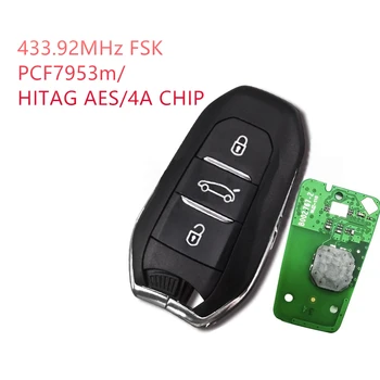 3 Кнопки 433,92 МГц PCF7945/HITAG AES/4A Чип Полная Бесключевая карта Замена ключа Автомобиля Для CIT ROEN C4 Picasso Lock