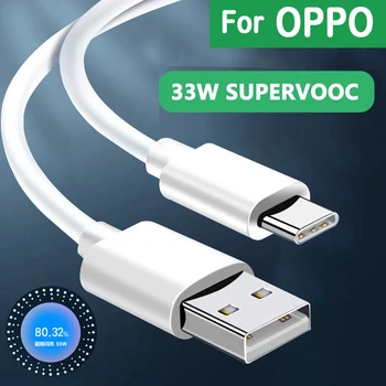 33 Вт SuperVOOC Зарядный Кабель USB Type C Зарядное Устройство Для Oppo A96 A97 Reno6 Reno8 Reno7 Z SE Lite K10 A77 A57 F21 Pro 5G