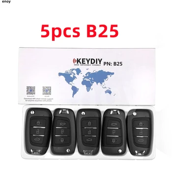 5 шт. Оригинальный KEYDIY B25 3 кнопки дистанционного ключа для KD-X2 KD900 KD900 + URG200 Ключевой программатор дистанционного управления B-Серии NB-Серии