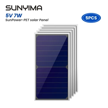 5шт SUNYIMA 285 * 145 5V7W Sunpower ПЭТ солнечная панель DIY 7 Вт высокоэффективный солнечный элемент Для исследовательских экспериментов