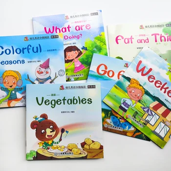 60 Книг/комплект Для детей, изучающих английские слова, книги для чтения с картинками, рассказы для малышей, раннее чтение, обучающие библиотеки