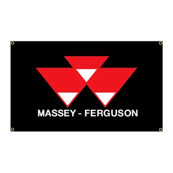 90x150 см Флаг трактора Massey Fergusons, гобелен для украшения гаража или фермы из полиэстера