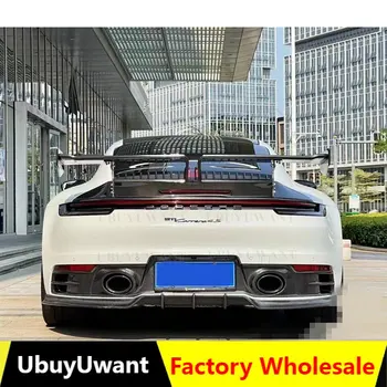 911 T Стиль Большой Хвост Из Настоящего Углеродного Волокна FRP Заднее Крыло Багажника Задний Спойлер Для Porsche 911 992 Carrera Модификация Автомобиля 2019-2020