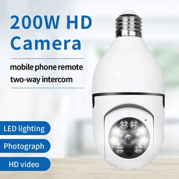 A6 Лампа Камера 2MP 3MP E27 Полноцветная Wifi Мини Tuya Умная Домашняя Камера Наблюдения Безопасности Радионяня Видео для Помещений