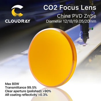 Cloudray Китай CO2 ZnSe Фокусировочный объектив диаметром 18 19,05 20 мм FL38.1 50,8 63,5 101,6 127 мм 1,5 - 4 