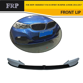 FRP Auto Разветвитель Передней губы Автомобиля Для BMW F34 3 Серии GT M Спортивный бампер 4-Дверный 2014-2017