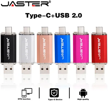 JASTER Вращающийся флэш-накопитель TYPE-C ручка 64 ГБ 32 ГБ 16 ГБ 8 ГБ USB флэш-накопитель для телефона Android, планшетного ПК, ноутбука