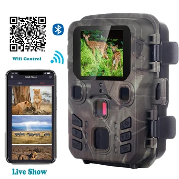Live Show Wifi Bluetooth Trail Camera APP Control Камеры для дикой охоты WIFI301 24MP 1296P Камера ночного видения для фотоловушек дикой природы