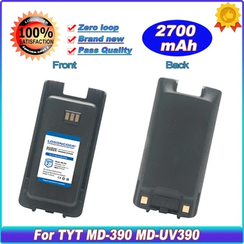 LOSONCOER 2700 мАч MD-UV390 MD-390 Для аккумулятора цифрового радио TYT MD 390 MD-UV390 DMR TH-UV8200