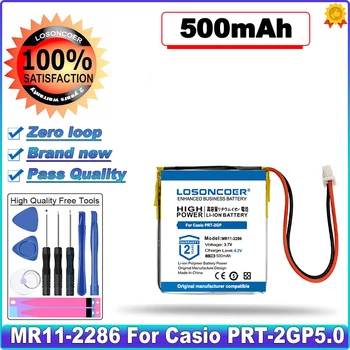 LOSONCOER 500mAh MR11-2286 Аккумулятор для Casio PRT-2GP Batteries + бесплатные инструменты