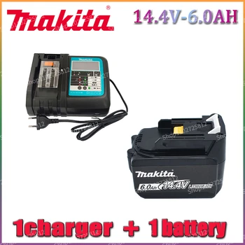Makita 14,4В 6000 мАч Литий-ионная Аккумуляторная батарея Makita Для Электроинструментов Makita 14 В 6.0Ah Аккумуляторы BL1460 BL1430 1415 194066-1