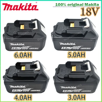 Makita Оригинальная литий-ионная Аккумуляторная Батарея 18V 6.0Ah 5.0Ah 4.0Ah 3.0Ah Сменные Батареи для Дрели BL1860 BL1830 BL1850