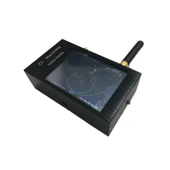 NanoVNA V2 50 кГц-3 ГГц Векторный сетевой анализатор Антенный анализатор VNA HF VHF UHF + Al крышка корпуса + ЖК-дисплей + адаптер