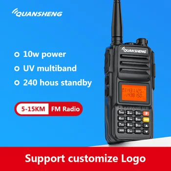 QuanSheng TG-UV2 Plus 10 Вт высокомощное радио 15 Км Дальнобойная рация Двухдиапазонная UV2 Plus UV82 quansheng radio 10 Вт