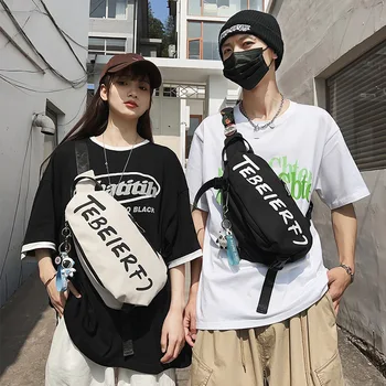 SHIYUN 2023 Повседневная Модная Новая Сумка с Надписью Для Пары на одно плечо, сумка через плечо, Уличная Модная Нагрудная сумка для мужчин и женщин