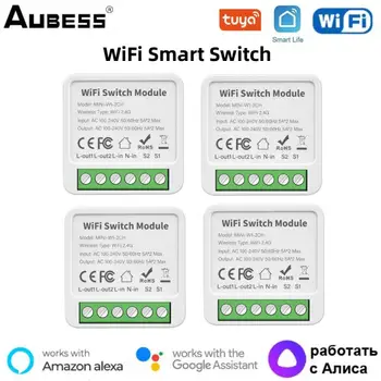 Tuya WiFi Smart Switch Модуль 2/3/4 Способ Двойного Управления Smart Life Пульт Дистанционного Управления Умный Дом Через Alexa Google Home Alice