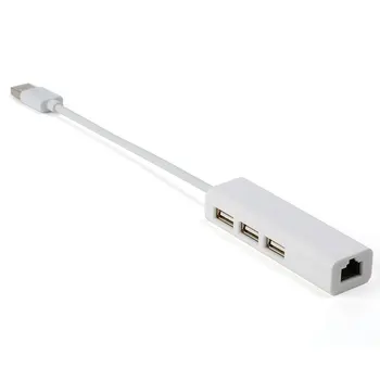 USB Gigabit Ethernet с 3 портами USB C КОНЦЕНТРАТОР 2,0 RJ45 Сетевая карта локальной сети USB-Ethernet Адаптер для Mac iOS Android PC RTL8152 Концентратор