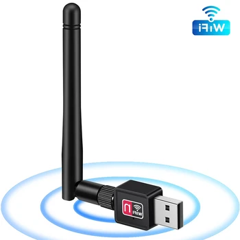 USB WiFi Адаптер 150 Мбит/с MT7601 Беспроводная Сетевая карта Mini LAN 2,4 G Wi-Fi Приемник Донгл Антенна N150 802.11 b/g/n для Windows