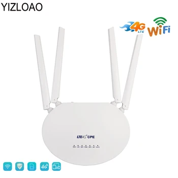 YIZLOAO 4G LTE Wifi Маршрутизатор 300 Мбит/с 4G Plus WiFi CPE Разблокировка мобильных точек доступа FDD/TDD Глобальная Широкополосная SIM-карта с 4 Внешними антеннами