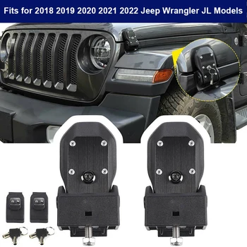 Автомобильные Запасные Аксессуары Для Jeep Wrangler JL JLU JT 2018 2019 2020 2021 2022 Комплект Автоматической Фиксации Капота двигателя С ключом