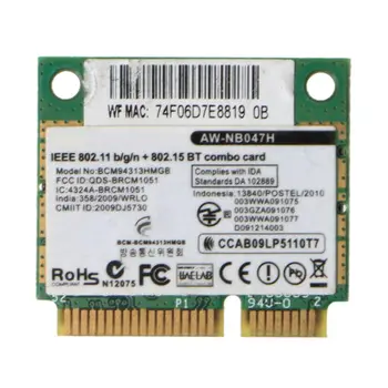 Адаптер беспроводной карты для Broadcom Bcm94313HMGB AW-NB047H BCM4313 Half Mini Pci-e Wifi Сетевая карта с Bluetooth4.0