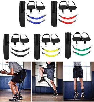 Баскетбольное силовое оборудование для прыжков, тренажер для фитнеса, веревка, Эспандер, Латексная веревка для тренировки отскока нижних конечностей