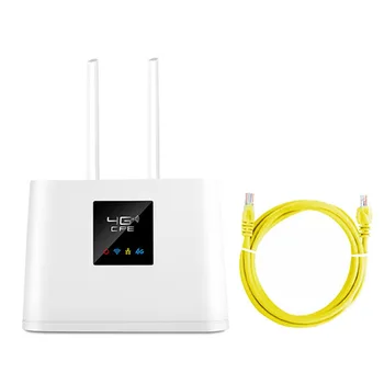 Беспроводной маршрутизатор 4G с 2XAntenna 150 Мбит/с, портативный маршрутизатор 4G WiFi, встроенный слот, поддержка максимум 20 пользователей (штепсельная вилка США)