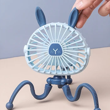Вентилятор с зарядкой от USB, вентилятор для детской коляски, Немой выдвижной вентилятор с регулируемым зажимом, Портативный мини-вентилятор Octopus, Настольный вентилятор для офиса