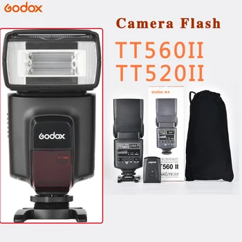 Вспышка Godox TT560II/TT520II со встроенным беспроводным запуском 433 МГц для Цифровых зеркальных камер Canon Nikon Pentax Olympus