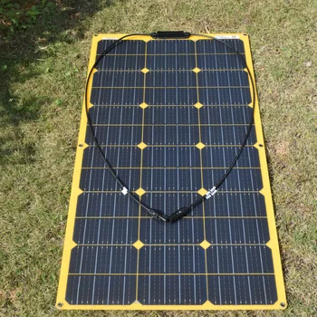 Гибкая Солнечная панель 12 Вольт 100 Вт Монокристаллическая Ячейка Paneles Solares 12V PV Panel Для RV, Домашнего хозяйства, Кемпинга, Яхты