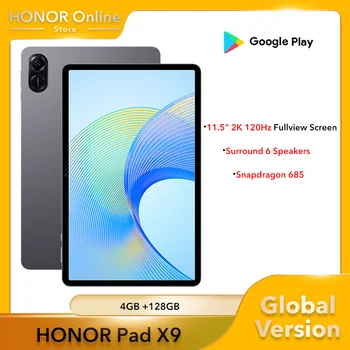 Глобальная версия HONOR Pad X9 11,5 Дюймов 2K 120 Гц Дисплей 128 ГБ Большой Памяти Восьмиядерный Ультратонкий планшет Snapdragon 685