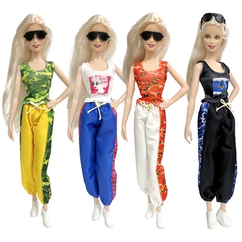 Горячая распродажа, 1 шт., модный наряд, повседневная спортивная одежда для занятий йогой, одежда для тренажерного зала для куклы Барби, аксессуары для кукольного домика, игрушки JJ