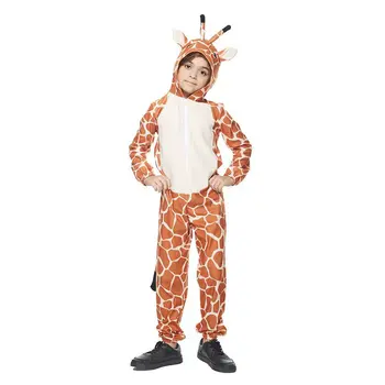 Детский костюм на Хэллоуин, комбинезон для косплея с жирафом, Пижама с животными, Праздничная одежда для девочек и мальчиков, Забавный костюм для сцены 2023