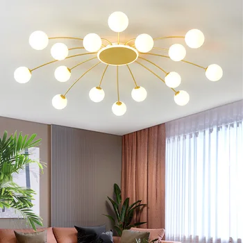 Дизайнерский потолочный светильник в скандинавском стиле, простой современный стеклянный потолочный светильник, лампа для гостиной, звезда, лампа для детской комнаты, детский потолочный светильник