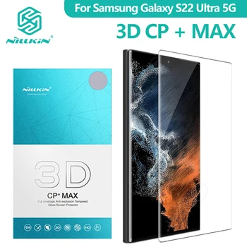 Для Samsung Galaxy S22 Ultra S21 Ultra Nillkin 3D CP + MAX Защитная пленка для экрана Из Закаленного Стекла С Полным Покрытием, Антибликовая Пленка для экрана