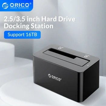 Док-станция для жесткого диска ORICO 2,5/3,5 USB3.0 на жесткий диск SATA с адаптером питания 12V2A, Корпус для жесткого диска