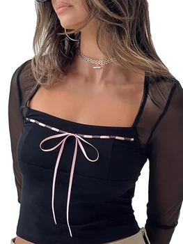 Женская блузка с открытыми плечами и рукавами-рюшами, Элегантный шифоновый топ с цветочным принтом, Винтажная летняя мода в стиле бохо