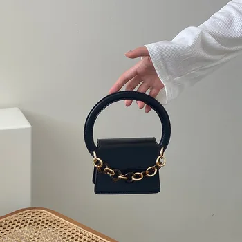 Женская сумка на цепочке, Портативная Маленькая Квадратная сумка, Индивидуальность, Модный Тренд, сумка-мессенджер на одно плечо