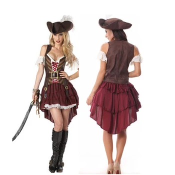 Женские костюмы пиратов Карибского моря, женский пиратский косплей, женский костюм на Хэллоуин NL177
