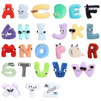 Забавный Алфавит, плюшевые игрушки, мультяшная кукла Kawaii, 26 английских букв, мягкие игрушки, детская игрушка Монтессори, подарки для Кукол