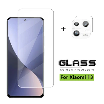 Закаленное стекло 4в1 для Xiaomi 13 Стекло Для Xiaomi Mi 13 Протектор экрана из закаленного стекла, Защитная пленка для линз для Xiaomi 13